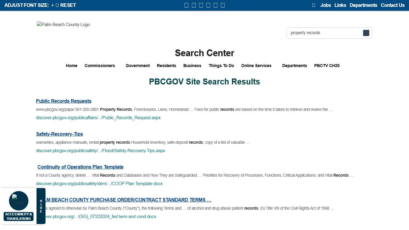 Search Center Search