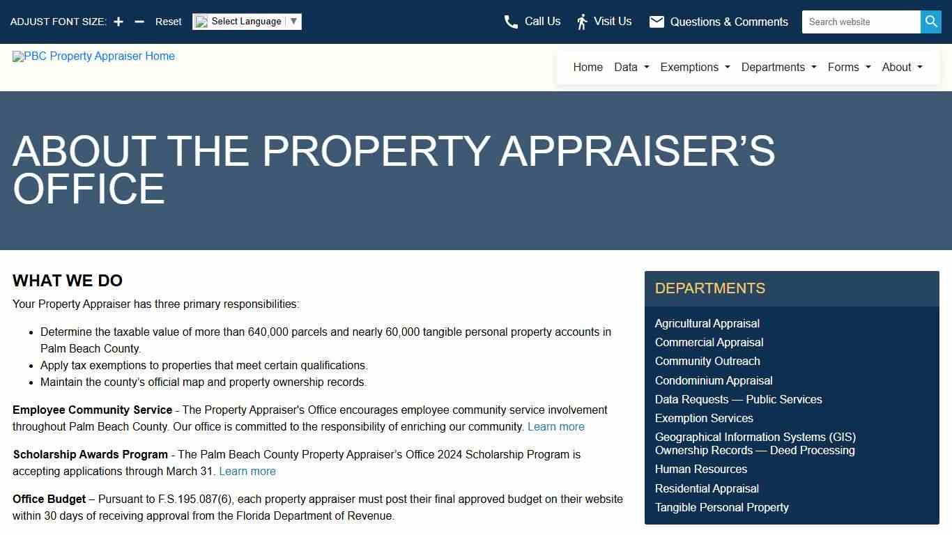 About the Property Appraiser’s Office
